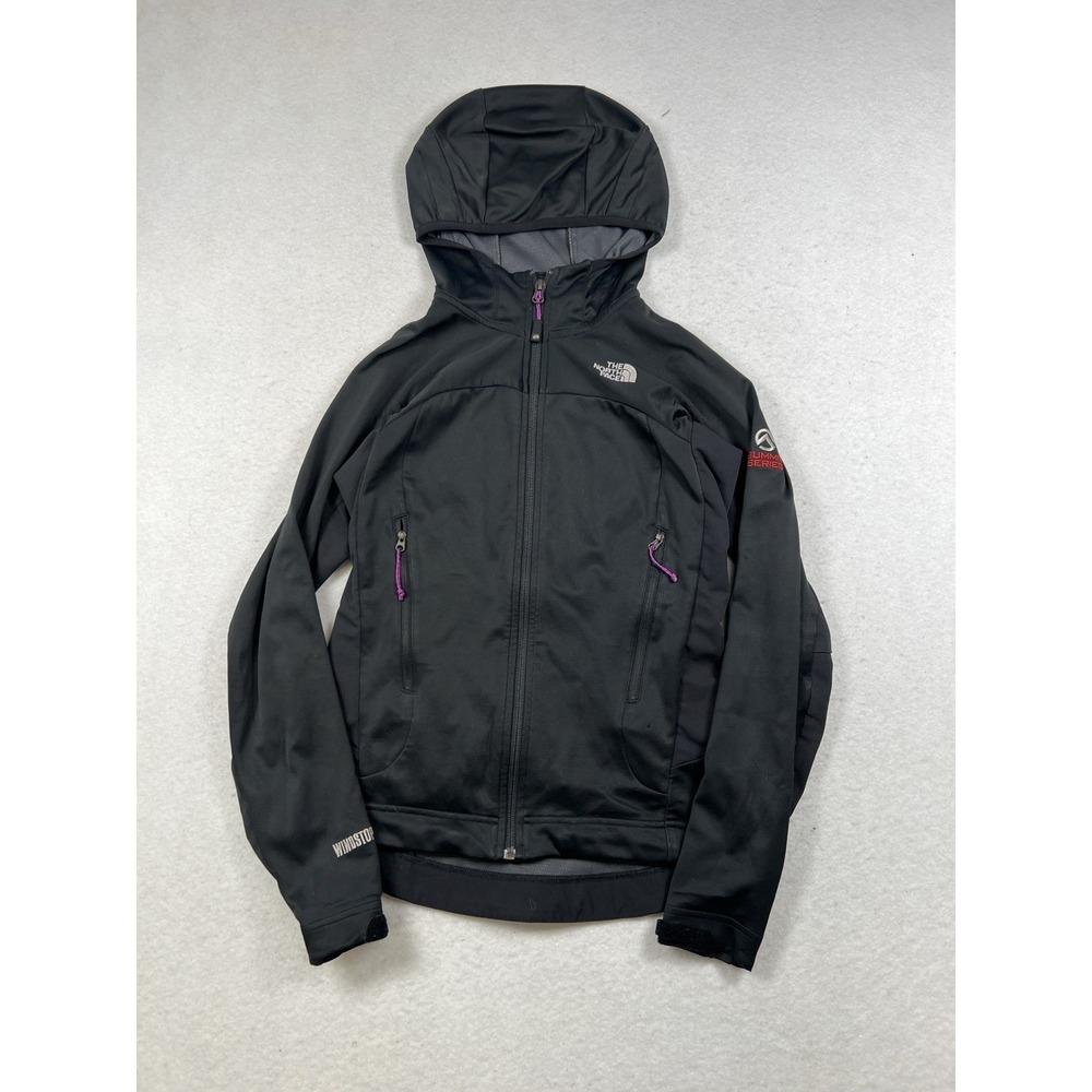 The North Face‎ Summit Series Windstopper Black Hooded Jacket Womens Size XS